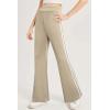 imageblibean Girls 2025 School Leggings Teen Uniform Flare Bell Bottoms Size 615 YearsA Beige