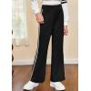 imageblibean Girls 2025 School Leggings Teen Uniform Flare Bell Bottoms Size 615 YearsA Black