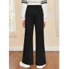 imageblibean Girls 2025 School Leggings Teen Uniform Flare Bell Bottoms Size 615 YearsA Black