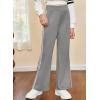 imageblibean Girls 2025 School Leggings Teen Uniform Flare Bell Bottoms Size 615 YearsA Grey
