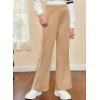 imageblibean Girls 2025 School Leggings Teen Uniform Flare Bell Bottoms Size 615 YearsA Khaki