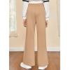 imageblibean Girls 2025 School Leggings Teen Uniform Flare Bell Bottoms Size 615 YearsA Khaki