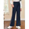 imageblibean Girls 2025 School Leggings Teen Uniform Flare Bell Bottoms Size 615 YearsA Navy Blue