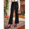 imageblibean Girls 2025 Uniform Pants Teen School Velvet Flare Leggings Size 615 YearsA Black