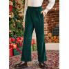 imageblibean Girls 2025 Uniform Pants Teen School Velvet Flare Leggings Size 615 YearsA Green