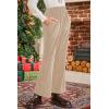 imageblibean Girls 2025 Uniform Pants Teen School Velvet Flare Leggings Size 615 YearsA Khaki