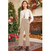 imageblibean Girls 2025 Uniform Pants Teen School Velvet Flare Leggings Size 615 YearsA Khaki