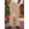 imageblibean Girls 2025 Uniform Pants Teen School Velvet Flare Leggings Size 615 YearsA Khaki
