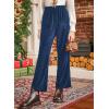 imageblibean Girls 2025 Uniform Pants Teen School Velvet Flare Leggings Size 615 YearsA Navy Blue