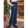 imageblibean Girls 2025 Uniform Pants Teen School Velvet Flare Leggings Size 615 YearsA Navy Blue