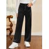 imageblibean Girls 2025 Uniform Straight Pants Teen School Fleece Dress Leggings Size 615 YearsA Black