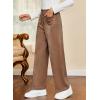 imageblibean Girls 2025 Uniform Straight Pants Teen School Fleece Dress Leggings Size 615 YearsA Brown