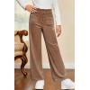 imageblibean Girls 2025 Uniform Straight Pants Teen School Fleece Dress Leggings Size 615 YearsA Coffee