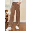 imageblibean Girls 2025 Uniform Straight Pants Teen School Fleece Dress Leggings Size 615 YearsA Coffee