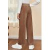 imageblibean Girls 2025 Uniform Straight Pants Teen School Fleece Dress Leggings Size 615 YearsA Coffee
