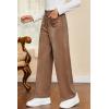 imageblibean Girls 2025 Uniform Straight Pants Teen School Fleece Dress Leggings Size 615 YearsA Coffee