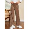 imageblibean Girls 2025 Uniform Straight Pants Teen School Fleece Dress Leggings Size 615 YearsA Coffee