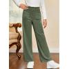 imageblibean Girls 2025 Uniform Straight Pants Teen School Fleece Dress Leggings Size 615 YearsA Green