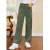 imageblibean Girls 2025 Uniform Straight Pants Teen School Fleece Dress Leggings Size 615 YearsA Green