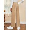 imageblibean Girls 2025 Uniform Straight Pants Teen School Fleece Dress Leggings Size 615 YearsA Khaki