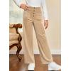 imageblibean Girls 2025 Uniform Straight Pants Teen School Fleece Dress Leggings Size 615 YearsA Khaki