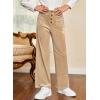 imageblibean Girls 2025 Uniform Straight Pants Teen School Fleece Dress Leggings Size 615 YearsA Khaki