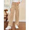 imageblibean Girls 2025 Uniform Straight Pants Teen School Fleece Dress Leggings Size 615 YearsA Khaki