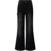 imageblibean Girls Bell Bottoms Jeans Zimbaplatinum Demin Pants Size 615 YearsA Black