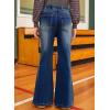 imageblibean Girls Bell Bottoms Jeans Zimbaplatinum Demin Pants Size 615 YearsA Dark Blue