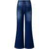 imageblibean Girls Bell Bottoms Jeans Zimbaplatinum Demin Pants Size 615 YearsA Dark Blue