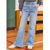imageblibean Girls Bell Bottoms Jeans Zimbaplatinum Demin Pants Size 615 YearsA Dusk Blue