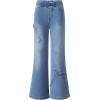 imageblibean Girls Bell Bottoms Jeans Zimbaplatinum Demin Pants Size 615 YearsA Dusk Blue