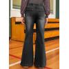 imageblibean Girls Bell Bottoms Jeans Zimbaplatinum Demin Pants Size 615 YearsA Grey