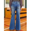 imageblibean Girls Bell Bottoms Jeans Zimbaplatinum Demin Pants Size 615 YearsA Light Blue