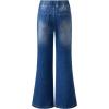 imageblibean Girls Bell Bottoms Jeans Zimbaplatinum Demin Pants Size 615 YearsA Light Blue