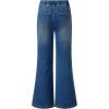 imageblibean Girls Bell Bottoms Jeans Zimbaplatinum Demin Pants Size 615 YearsA Navy Blue