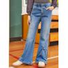 imageblibean Girls Bell Bottoms Jeans Zimbaplatinum Demin Pants Size 615 YearsA Navy Blue