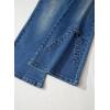 imageblibean Girls Bell Bottoms Jeans Zimbaplatinum Demin Pants Size 615 YearsA Navy Blue