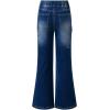 imageblibean Girls Bell Bottoms Jeans Zimbaplatinum Demin Pants Size 615 YearsA Sky Blue