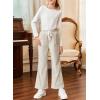 imageblibean Girls Uniform Pants Corduroy School Dress Bootcut Trousers Size 615 YearsA Beige