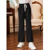 imageblibean Girls Uniform Pants Corduroy School Dress Bootcut Trousers Size 615 YearsA Black