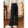 imageblibean Girls Uniform Pants Corduroy School Dress Bootcut Trousers Size 615 YearsA Black