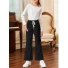 imageblibean Girls Uniform Pants Corduroy School Dress Bootcut Trousers Size 615 YearsA Black