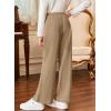 imageblibean Girls Uniform Pants Corduroy School Dress Bootcut Trousers Size 615 YearsA Khaki