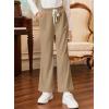 imageblibean Girls Uniform Pants Corduroy School Dress Bootcut Trousers Size 615 YearsA Khaki