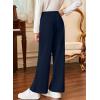 imageblibean Girls Uniform Pants Corduroy School Dress Bootcut Trousers Size 615 YearsA Navy Blue