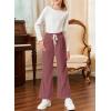 imageblibean Girls Uniform Pants Corduroy School Dress Bootcut Trousers Size 615 YearsA Pink
