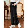 imageblibean Tween Girls Bell Bottom School Uniform Pants Stretchy Leggings Size 615 YearsBlack