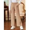 imageblibean Tween Girls Bell Bottom School Uniform Pants Stretchy Leggings Size 615 YearsKhaki