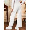 imageblibean Tween Girls Bell Bottom School Uniform Pants Stretchy Leggings Size 615 YearsWhite